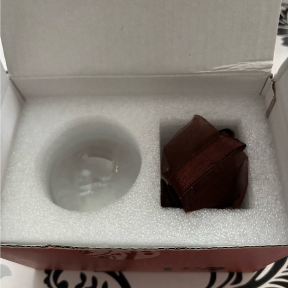 3D Crystal Ball with Silver-Plated Flowering Stand 2Laser Engraved Crystal - Picture 9 of 9